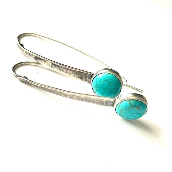 Silpada Vintage Hammered
Sterling Silver & Turquoise Earrings - Picture 2 of 7